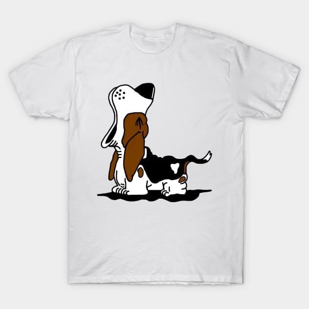 Howling Basset Hound T-Shirt by imphavok